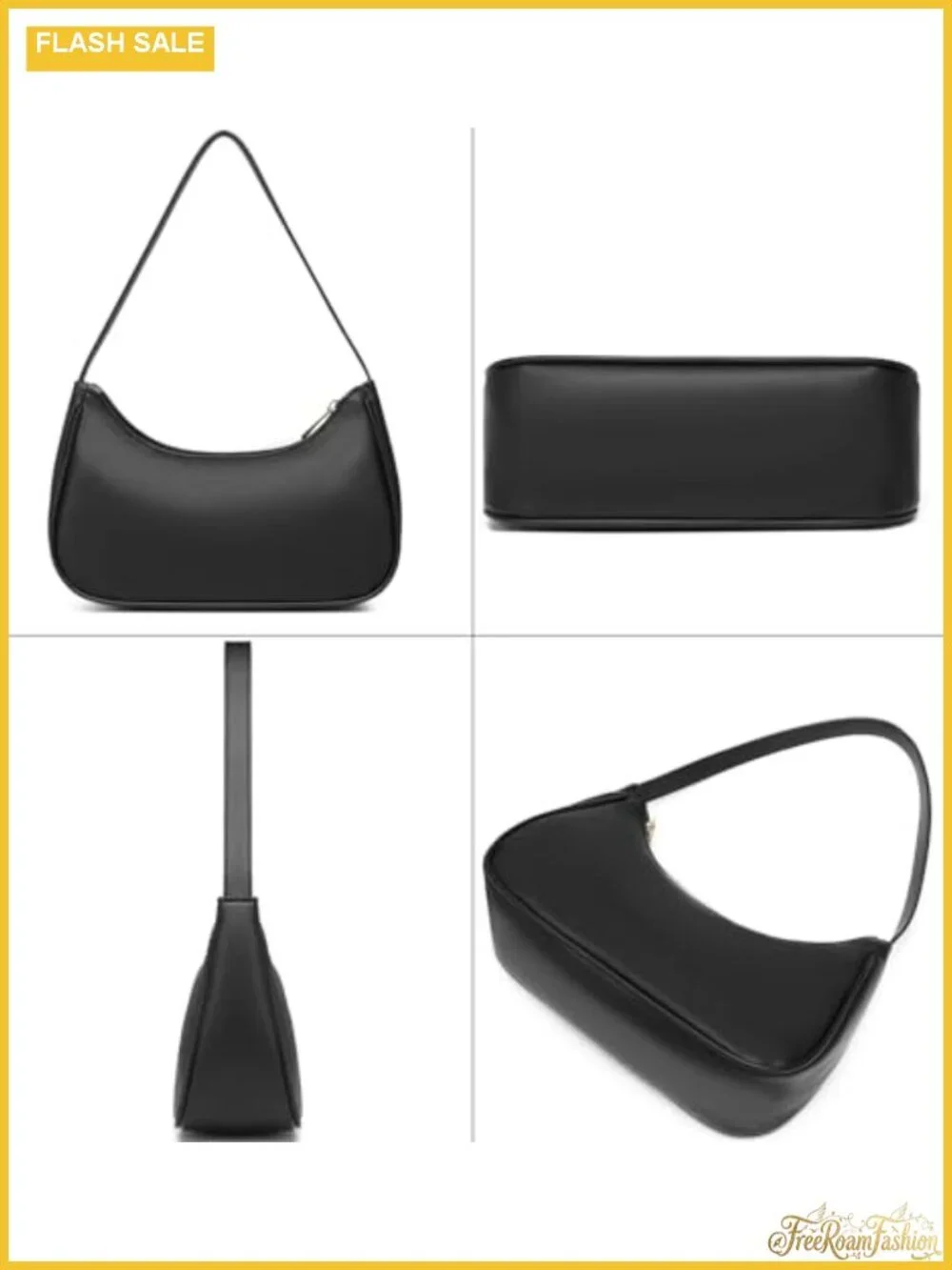 Women's Vegan Leather Hobo Sling Tote Bag Retro Clutch with Zipper